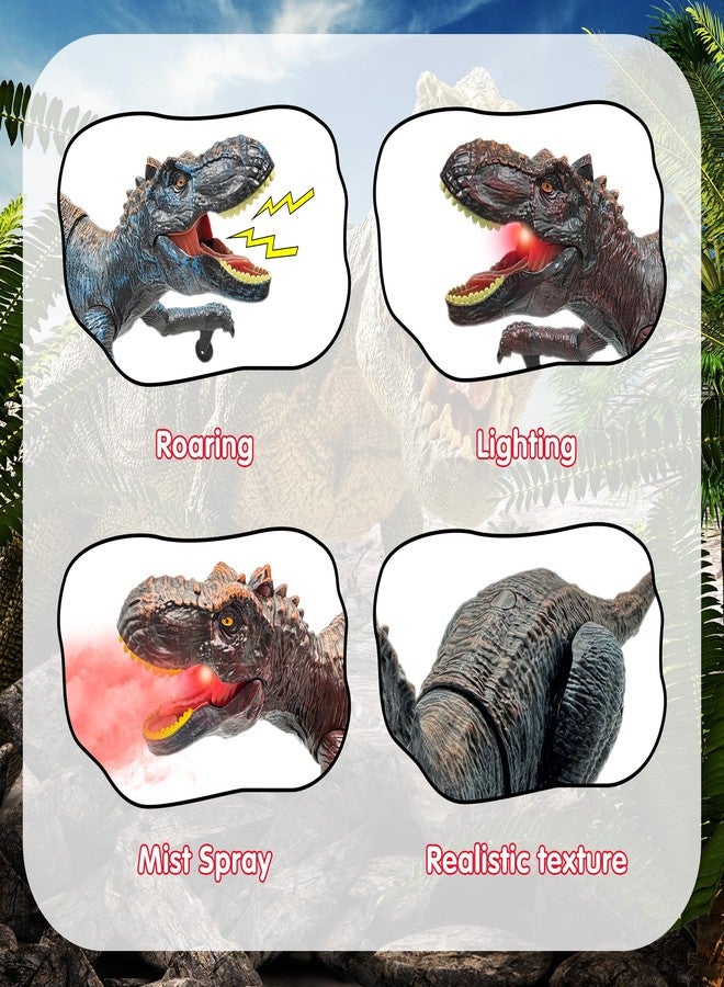 Moskiddo Remote Control Dinosaur Toys for Kids 3-5, 5-7, 8-12, 10-12, Electronic RC T Rex Dino Robot Toy for Boys, Top Christmas & Birthday Gifts for 6 7 8 9 10 11 & 12 Year Old Boys (Color: Brown) - Image 4